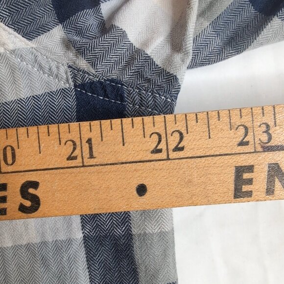 Vintage The North Face Men's Blue/White Plaid Button Up Shirt, Large - Picture 6 of 7